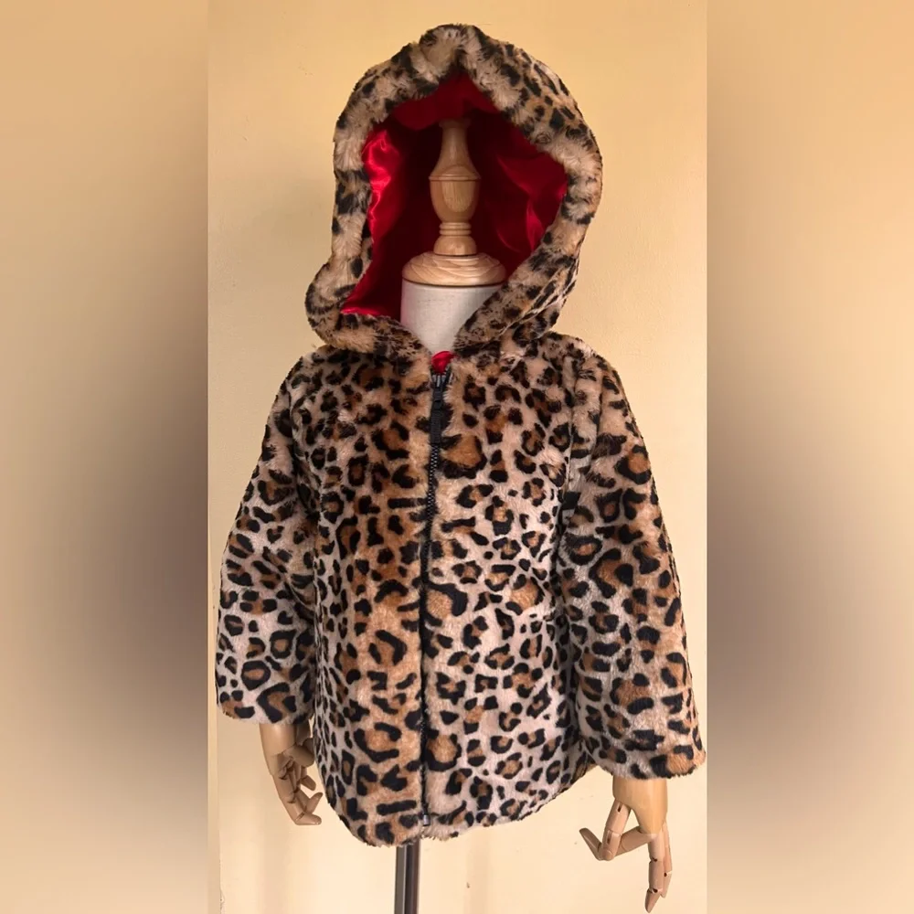 NEW! Little me jacket leopard print